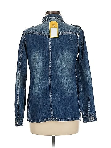 Vanilla Star Blue Denim Jacket with Distressed Style (view 2)