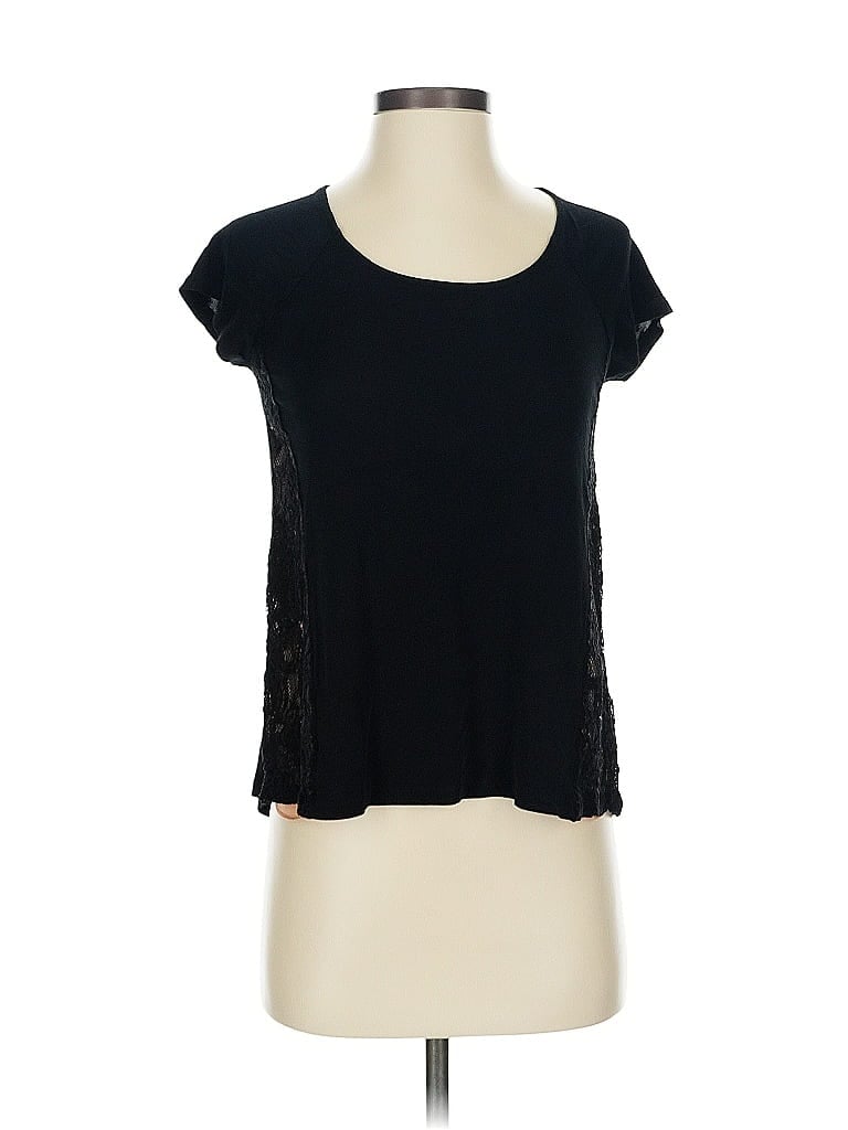 Armani Exchange 100% Rayon Black Short Sleeve Top Size XS - photo 1