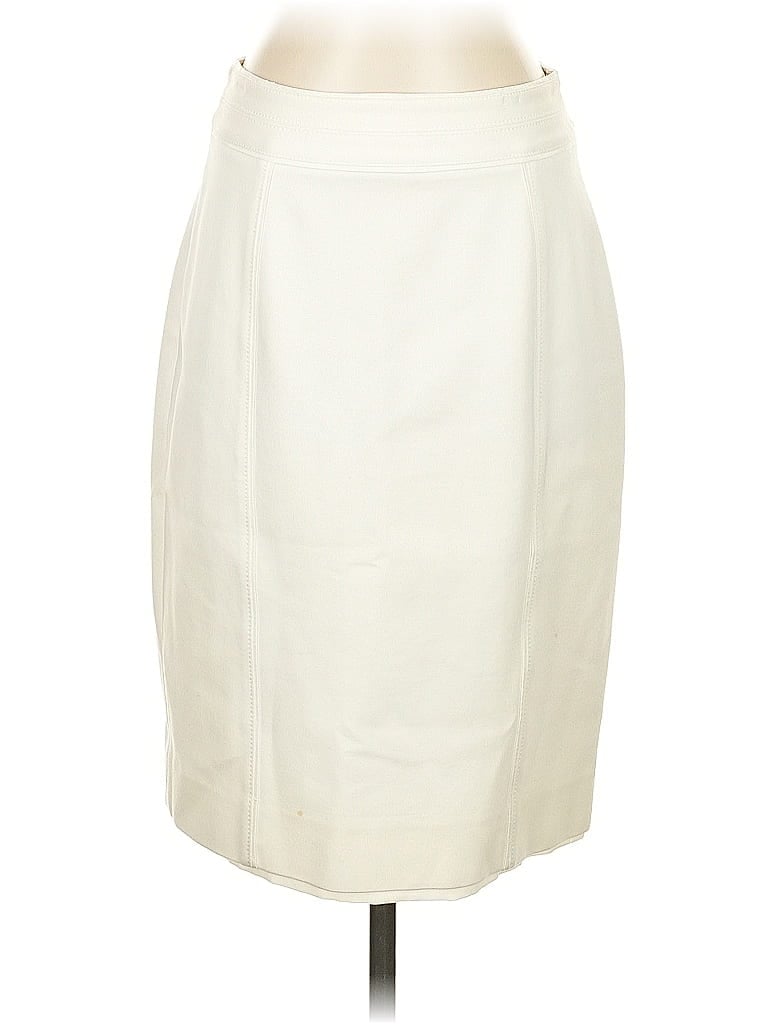 Pre-owned White House Black Market Formal Skirt In White