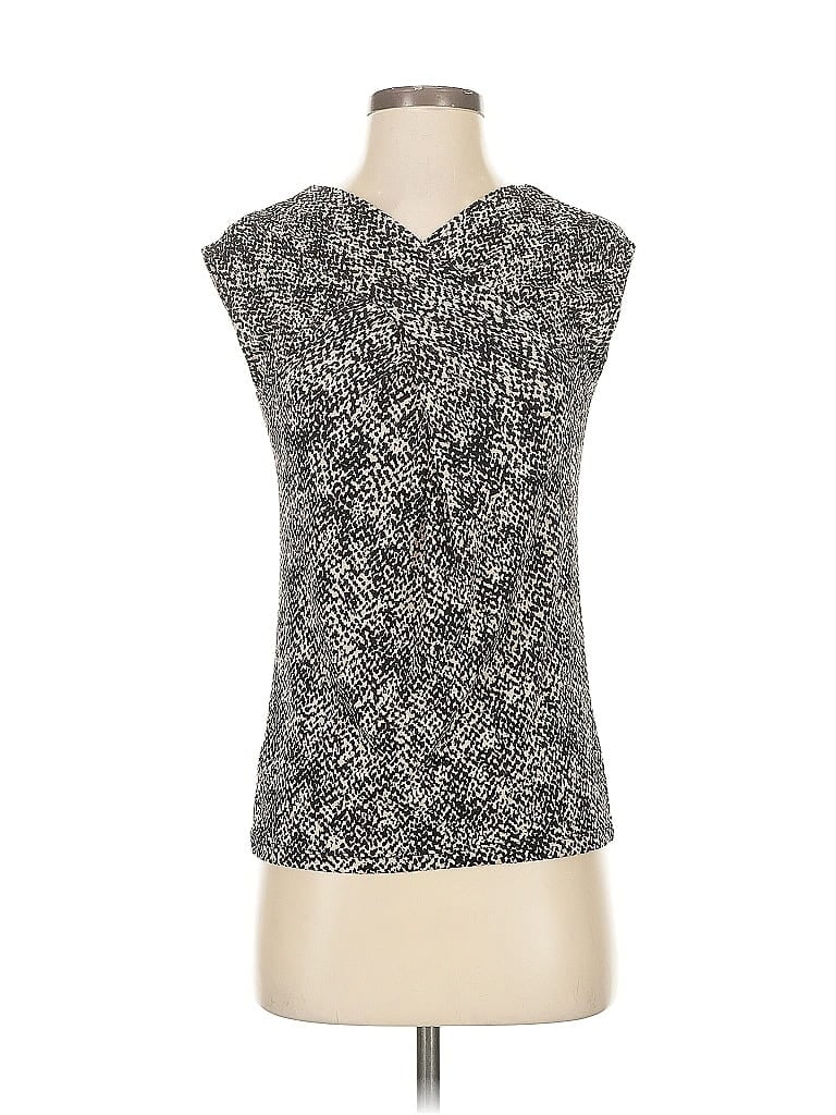 Pre-owned Ann Taylor Sleeveless Blouse In Gray