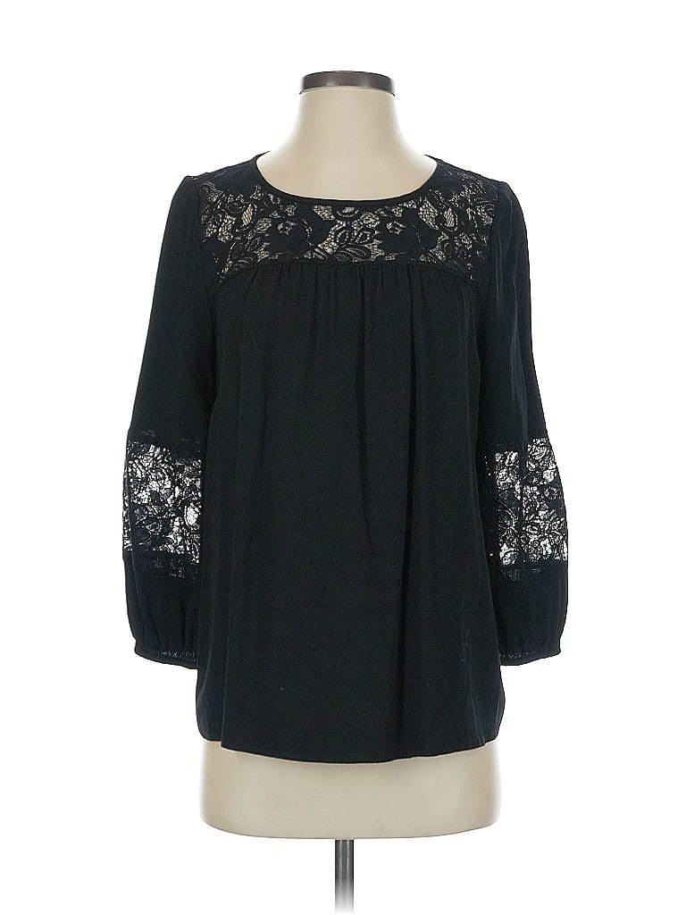 Pre-owned Joie 3/4 Sleeve Blouse In Black