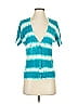 Ann Taylor LOFT Outlet Tie-dye Teal Short Sleeve Top Size XS - photo 1