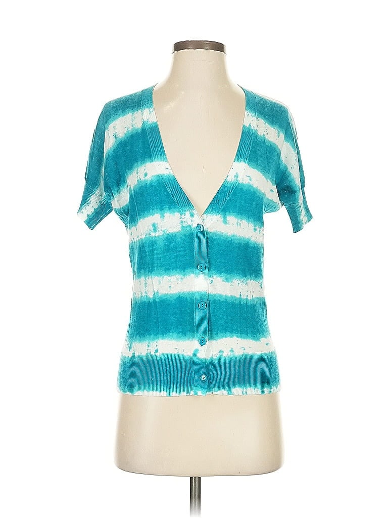 Ann Taylor LOFT Outlet Tie-dye Teal Short Sleeve Top Size XS - photo 1