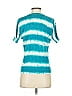 Ann Taylor LOFT Outlet Tie-dye Teal Short Sleeve Top Size XS - photo 2