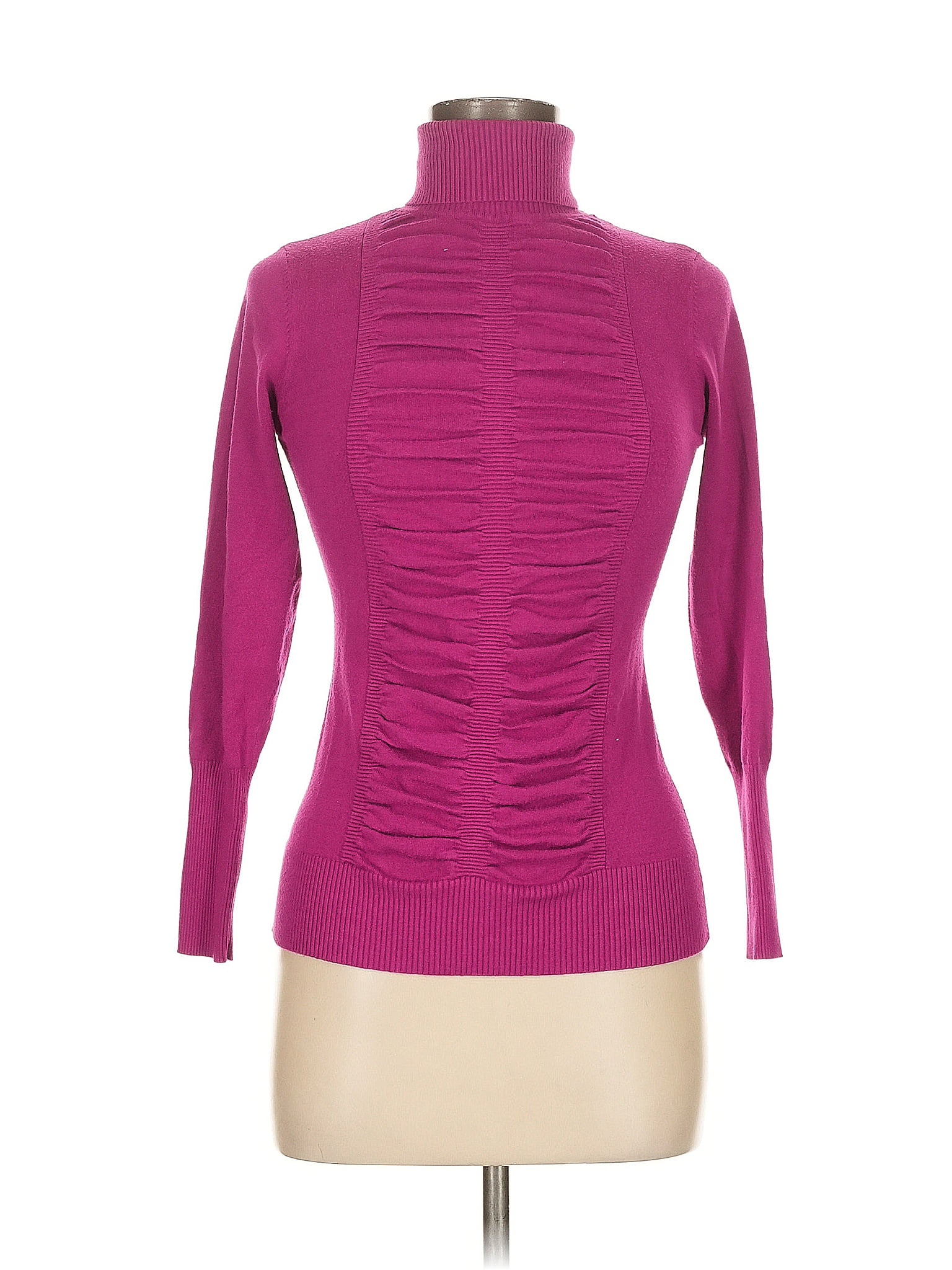 Cache Solid Pink Purple Long Sleeve Top Size M