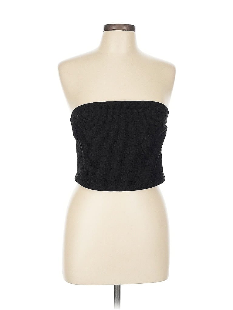 Pre-owned H&m Tube Top Black Strapless Neckline Tops