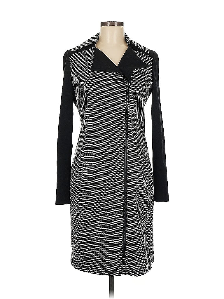 Akris Punto Houndstooth Gray Casual Dress Size 8 - photo 1