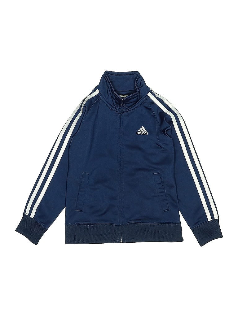 Adidas 100% Polyester Blue Track Jacket Size 4T - photo 1