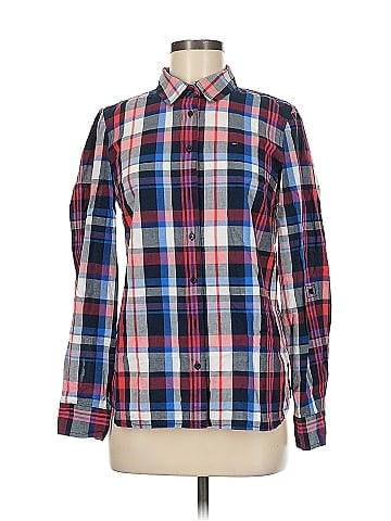 Tommy Hilfiger Plaid Blue Long Sleeve Shirt (view 1)