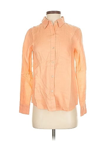 Ecru Long Sleeve Button-Down Shirt (view 1)