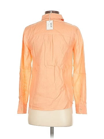 Ecru Long Sleeve Button-Down Shirt (view 2)