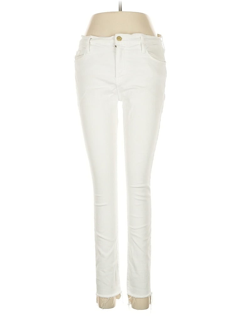 FRAME Denim Metallic Ivory Jeans Size 29 waist - photo 1