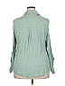 Soho JEANS NEW YORK & COMPANY 100% Rayon Green 3/4 Sleeve Blouse Size XXL - photo 2