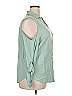 Soho JEANS NEW YORK & COMPANY 100% Rayon Green 3/4 Sleeve Blouse Size XXL - photo 4