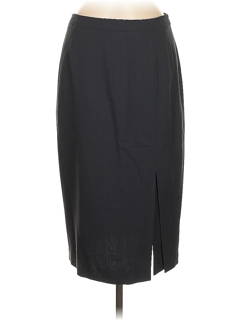 Doncaster Collection 100% Wool Solid Black Wool Skirt Size 8 - photo 1