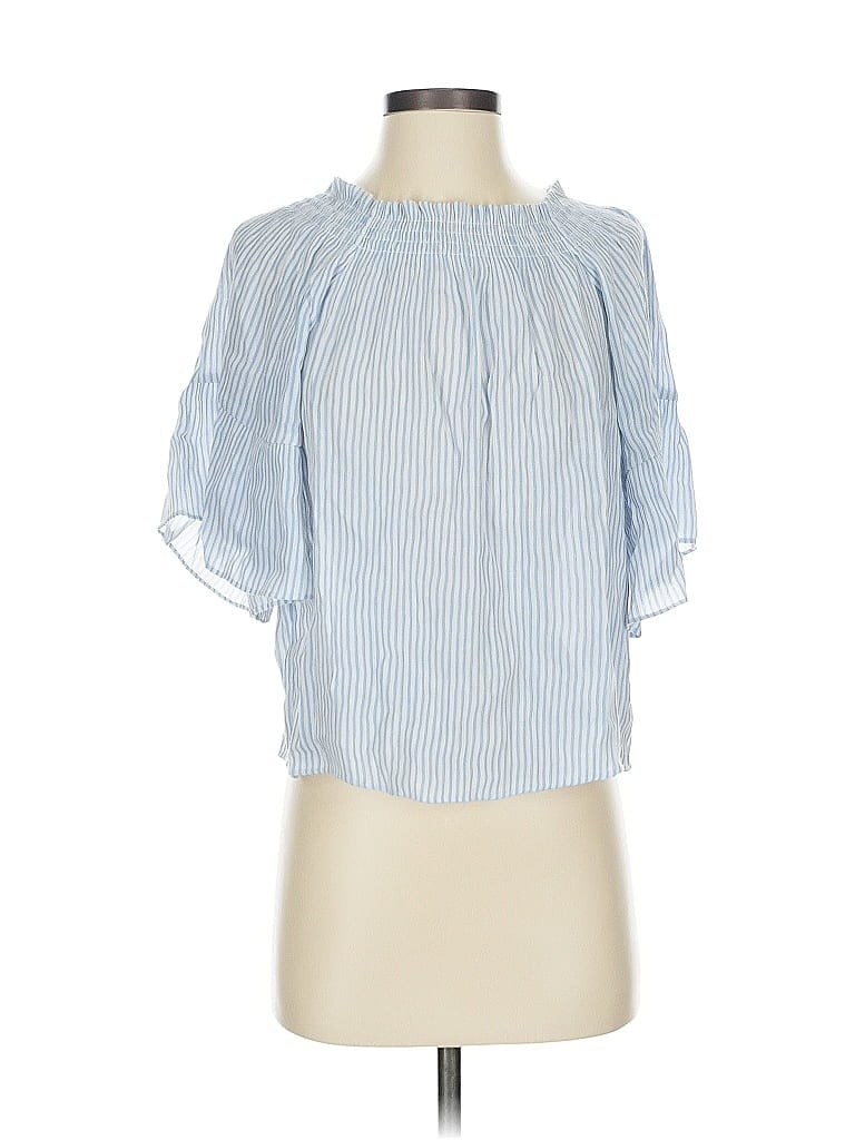 Pre-owned H&m 3/4 Sleeve Blouse In Blue