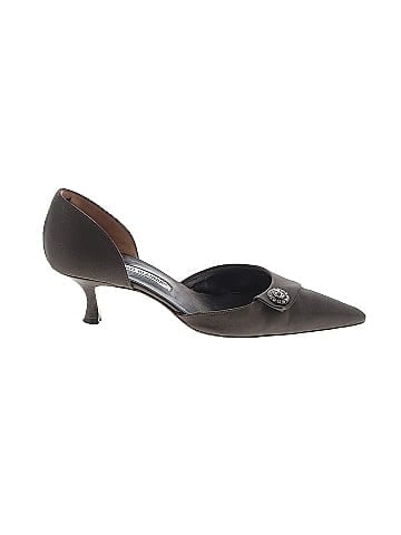 Manolo Blahnik Vintage Satin Heels (view 1)