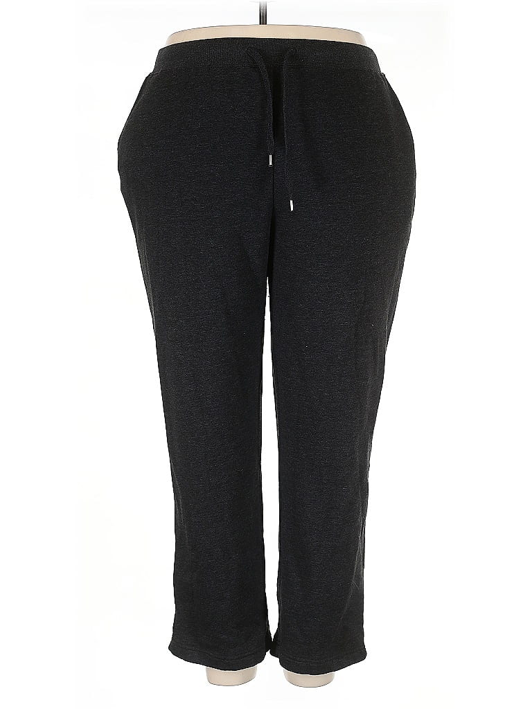 Woman Within Black Casual Pants Size 18 - photo 1