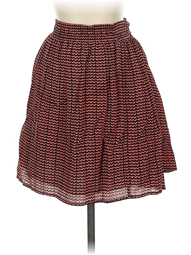 Apiece Apart 100% Silk Checkered-gingham Red Silk Skirt Size 0 - photo 1