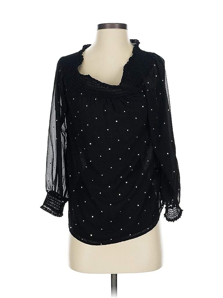Pre-owned Michael Michael Kors 3/4 Sleeve Blouse In Black