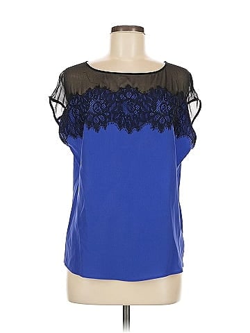 GUESS by Marciano Short Sleeve Silk Top (view 1)