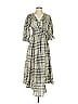 Apiece Apart 100% Cotton Checkered-gingham Gray Casual Dress Size XS - photo 1