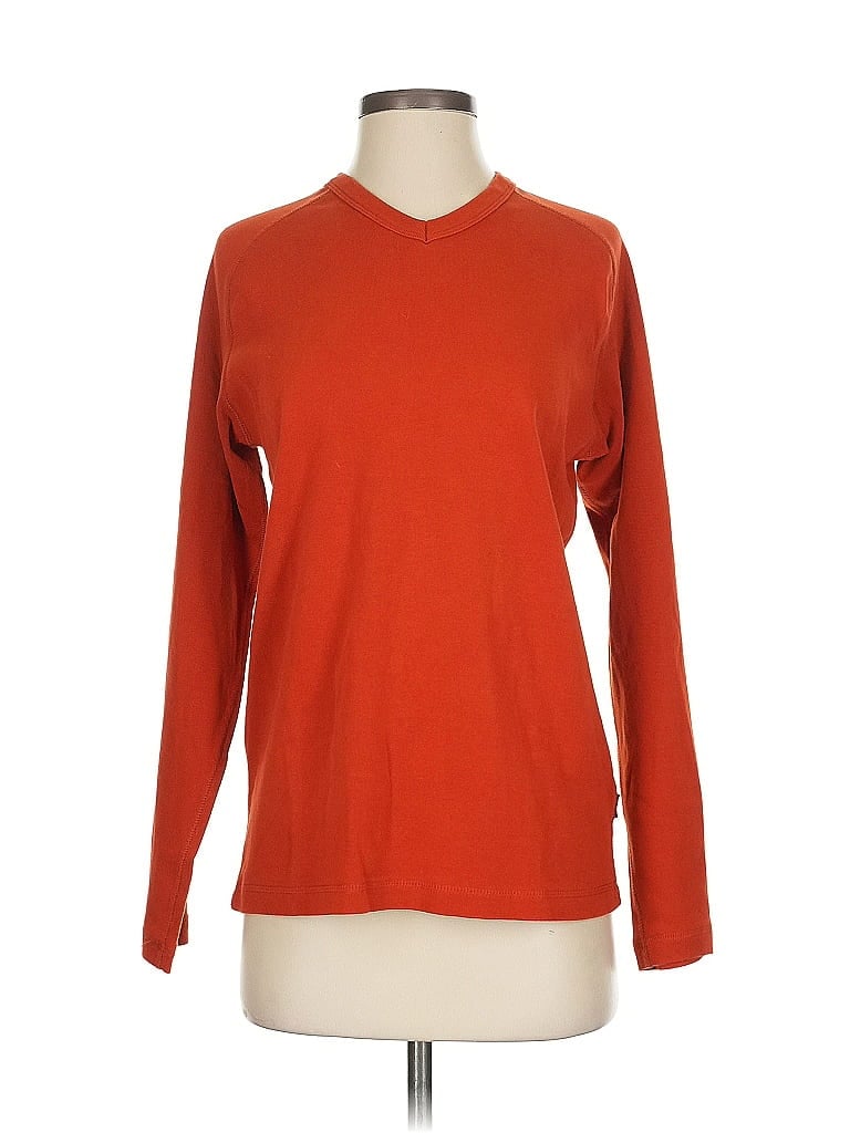 Pre-owned Banana Republic Long Sleeve T-shirt In Orange