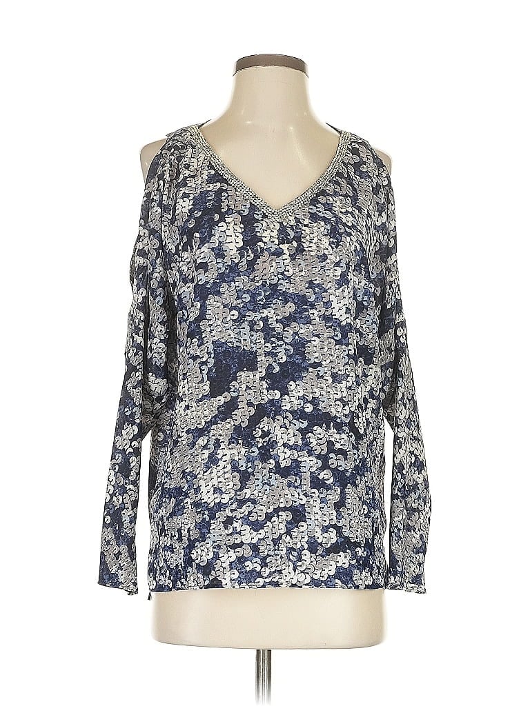 Pre-owned Juicy Couture Long Sleeve Blouse In Silver