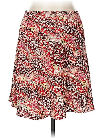 Blunauta Vibrant Red Floral Pattern Mini Skirt (view 1)