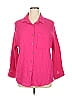 Unbranded 100% Polyester Pink 3/4 Sleeve Blouse Size XL - photo 1