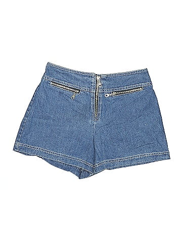 Le Chateau 1990s Stylish Blue Denim Zipper Shorts (view 1)