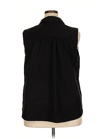 Roaman's Sleeveless Button-Down Shirt (view 2)