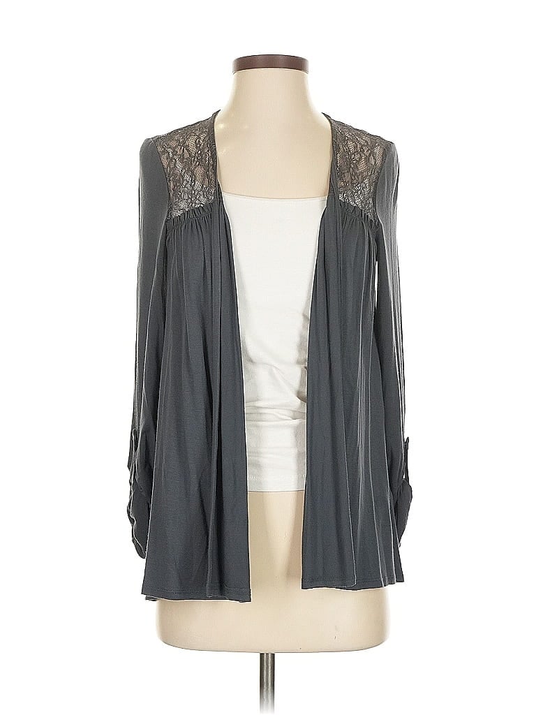 Pre-owned Ella Moss Cardigan Sweater In Gray