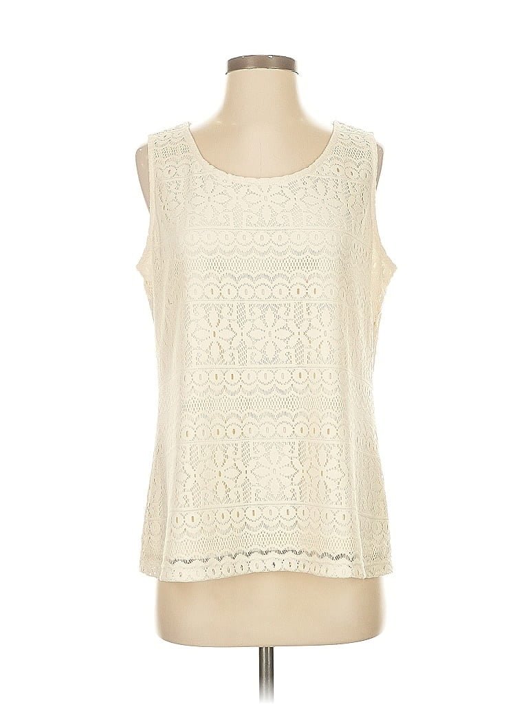 SUSAN GRAVER Pre-owned Sleeveless Blouse In White