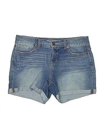 Time and Tru Classic Blue Denim Rolled Shorts (view 1)