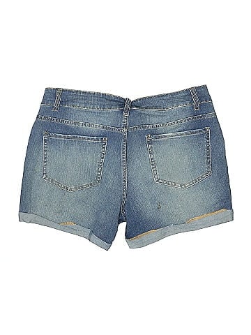 Time and Tru Classic Blue Denim Rolled Shorts (view 2)