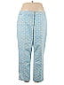 Ruby Rd. Print Blue Casual Pants Size 16 - photo 1