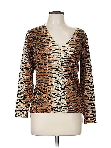 Joseph A. Brown Animal Print Cardigan Sweater (view 1)
