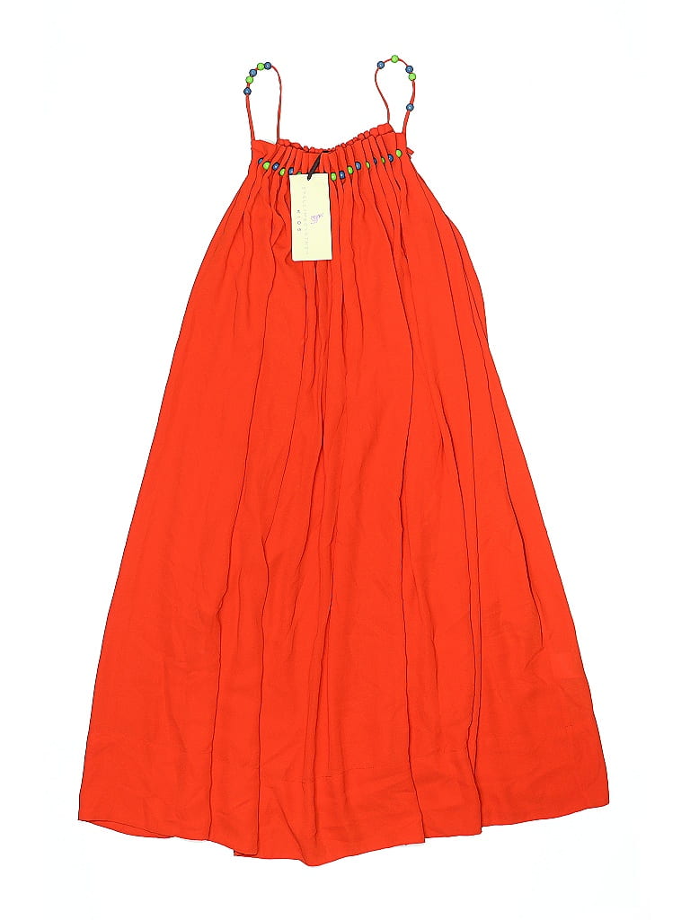 Stella McCartney 100% Polyester Orange Beaded Dress Size 12 - photo 1