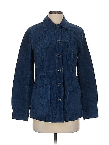 D&Co. Classic Navy Suede Button Jacket (view 1)