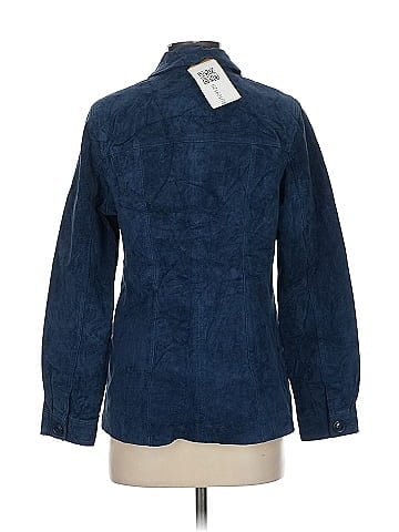 D&Co. Classic Navy Suede Button Jacket (view 2)