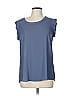 Pleione 100% Polyester Blue Short Sleeve Top Size M - photo 1