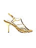 Prada Gold Satin Crystal Embellished Sandals Size EU 39 - photo 1