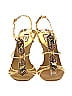 Prada Gold Satin Crystal Embellished Sandals Size EU 39 - photo 2