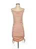 Blāshe Solid Tan Cocktail Dress Size S - photo 1