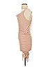 Blāshe Solid Tan Cocktail Dress Size S - photo 5