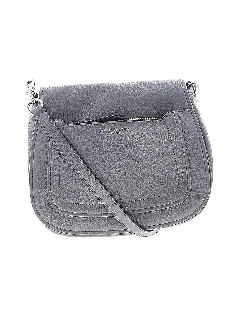 Marc Jacobs 100% Leather Solid Gray Leather Crossbody Bag One size - photo 1