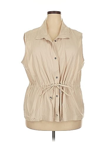 Blair Sleeveless Button-Down Shirt (view 1)