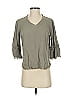 Montanaco 100% Viscose Gray 3/4 Sleeve Top Size S - photo 1