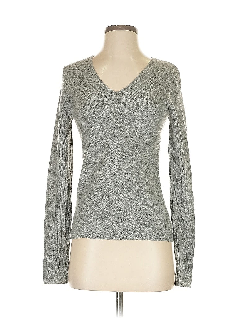 Pre-owned Theory Cashmere Pullover Sweater In Gray